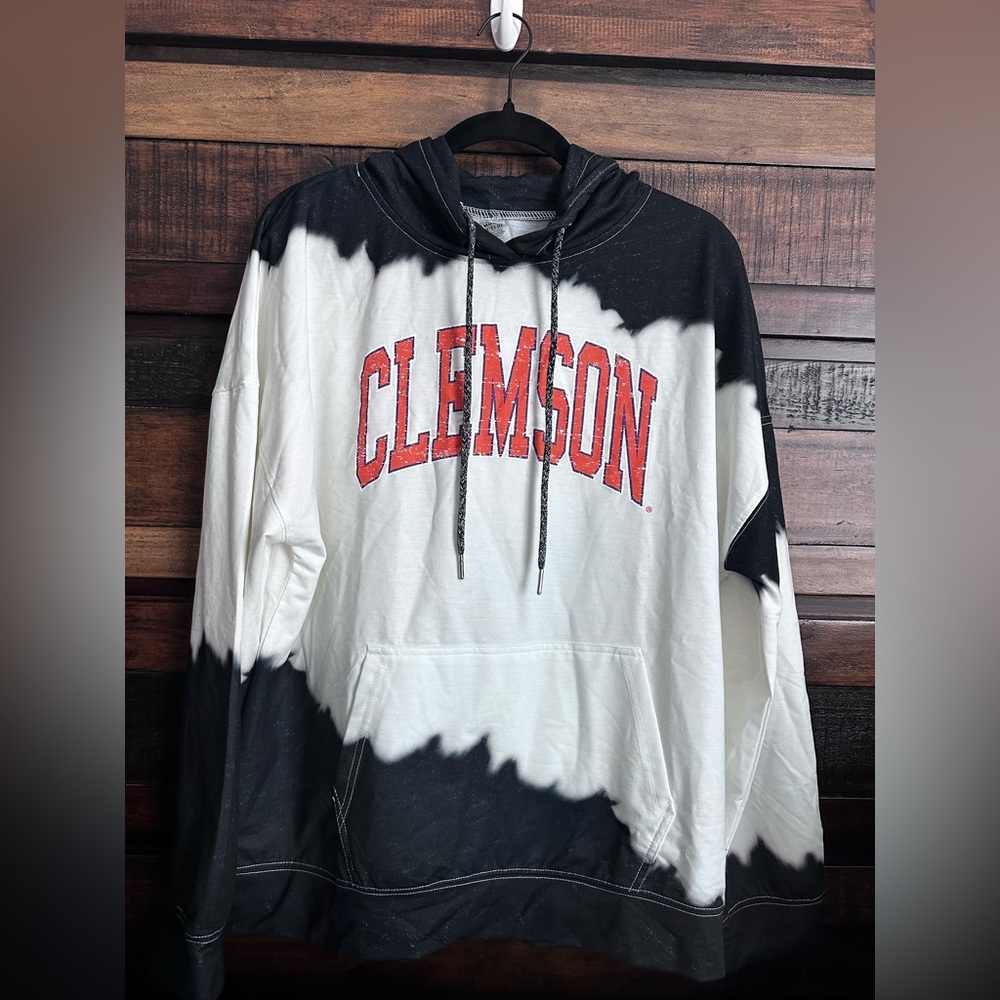 🧡💜NWT Game Day Couture Clemson Tie-Dye Light Weight Hoodie 🧡💜